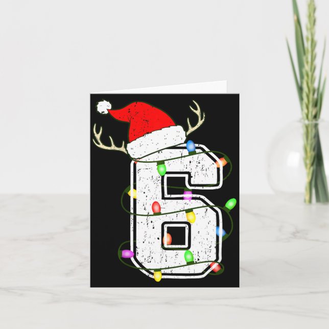 Number 6 6th Birthday Boy Six Christmas Happy Birt Karte (Vorderseite)
