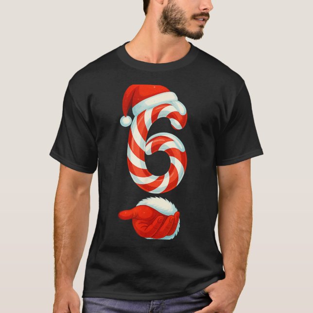 Number 6 7 Meme 67 Couple Pajamas Christmas Matchi T-Shirt (Vorderseite)