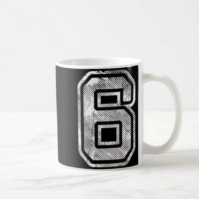 Number 6 Funny Matching 67 Meme Halloween 6th Birt Kaffeetasse (Rechts)