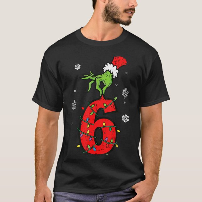 Number 6 Matching 67 Meme 6 7 Christmas Boys Youth T-Shirt (Vorderseite)