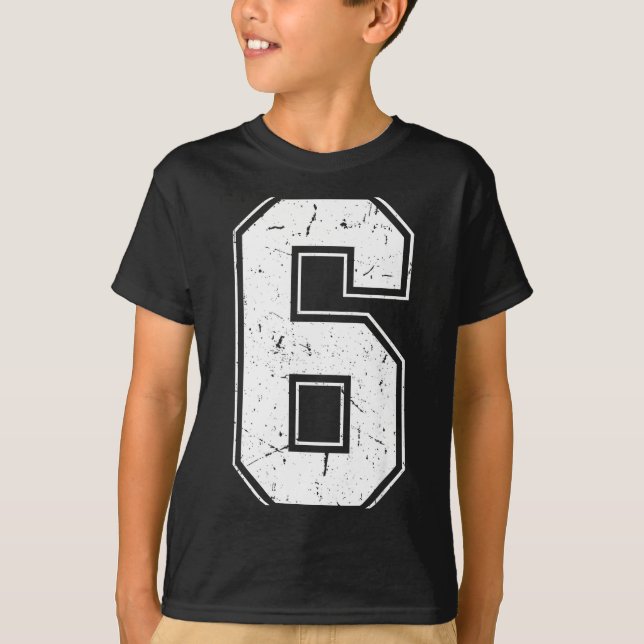 Number 6 Matching Costume 67 Meme Costume Distress T-Shirt (Vorderseite)