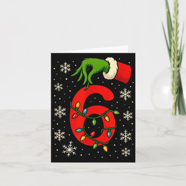 Number 6 Matching Six Seven Meme Christmas Boys Yo Karte (Vorderseite)