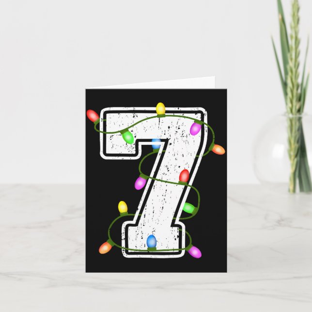 Number 7 7th Birthday Boy Christmas Happy Birthday Karte (Vorderseite)