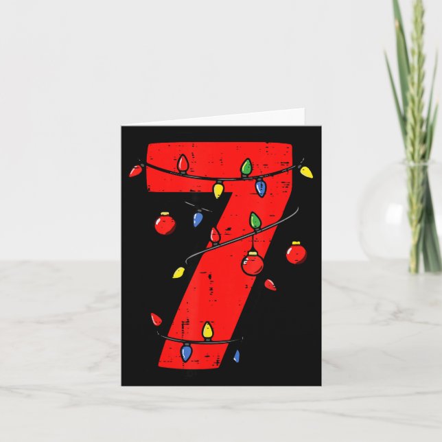 Number 7 Christmas 6 7 Matching 67 Meme Men Women  Karte (Vorderseite)