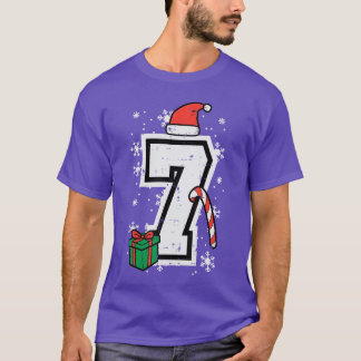 Number 7 Christmas 6 7 Xmas Matching 67 Meme Men W T-Shirt