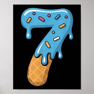Number 7 Eis Drip 67 Meme Paar passende Ha Poster