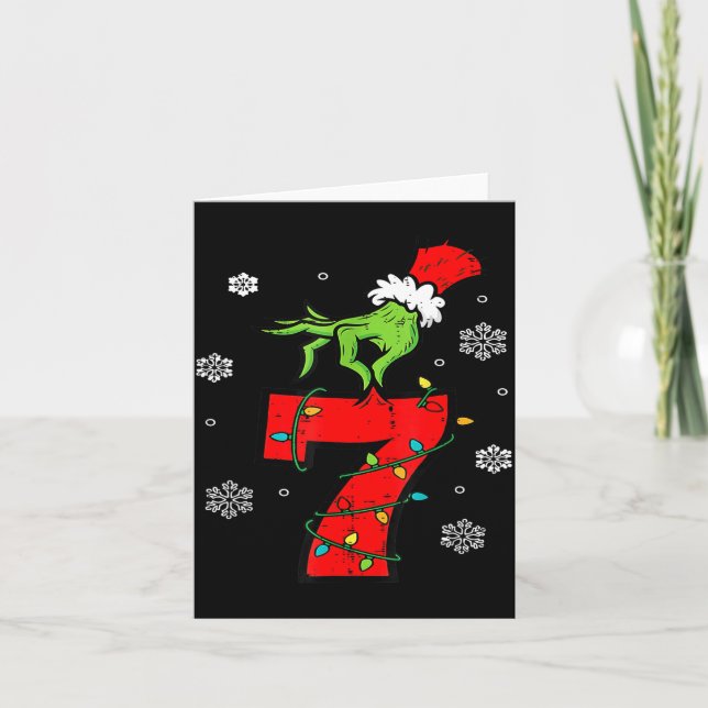 Number 7 Matching 67 Meme 6 7 Christmas Boys Youth Karte (Vorderseite)