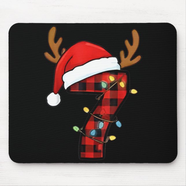 Number 7 Matching 67 Meme Christmas Costume Men Wo Mousepad (Vorne)