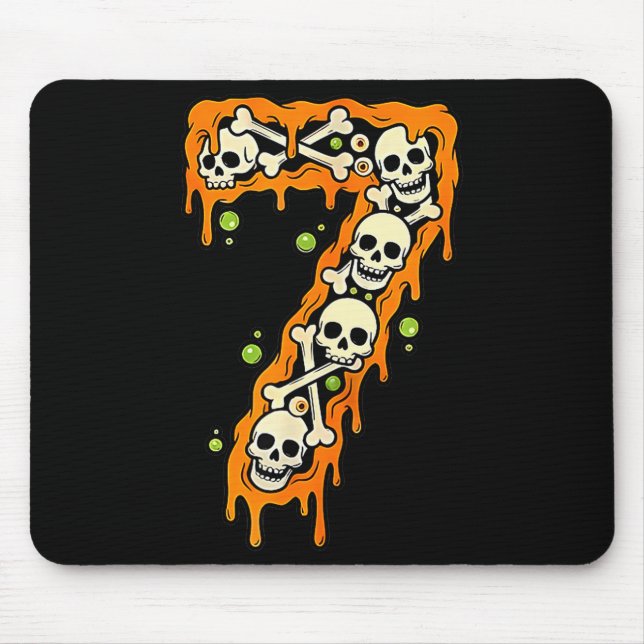 Number 7 Six Seven 6 7 Meme Funny Design Couples H Mousepad (Vorne)