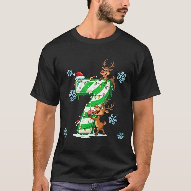 Number 7 Six Seven Gen Z Alpha Slang Ugly Christma T-Shirt (Vorderseite)