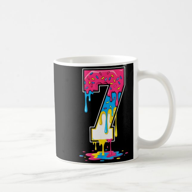 Number 7 Team Srts Ice Cream Drip Matching Varsity Kaffeetasse (Rechts)