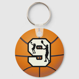 Number 9 Basketball and Player Schlüsselanhänger