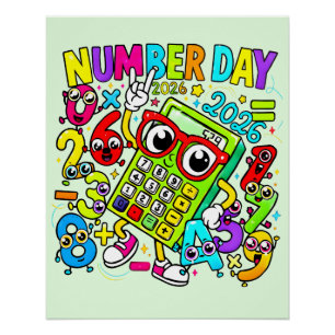 Number Day 2026 Mathe-Poster für Kinder UK Klassen Poster