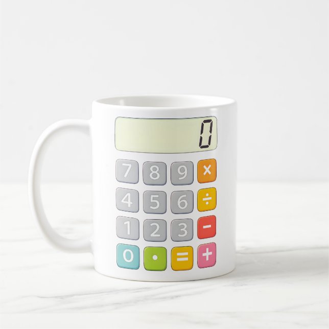 Number Day Calculator Math Design for Kids Kaffeetasse (Links)