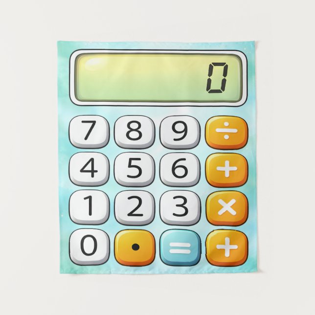 Number Day Calculator Math Design Wandteppich (Vorderseite)