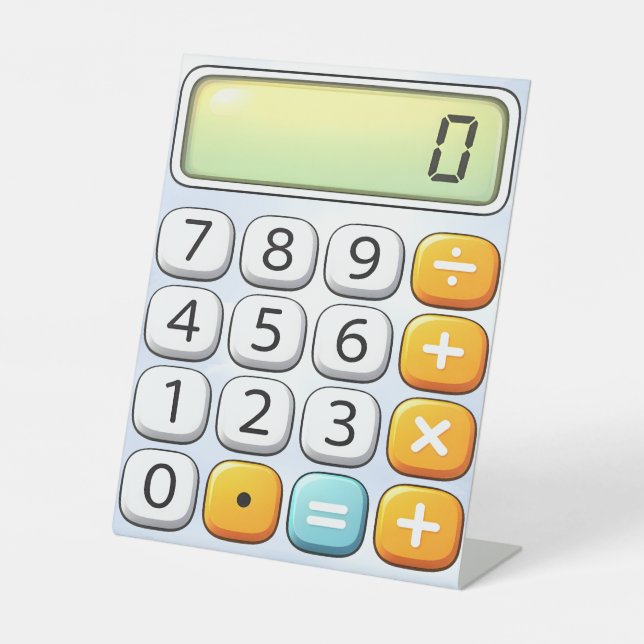 Number Day Classic Calculator Math Design Sockelschild (Vorderseite)