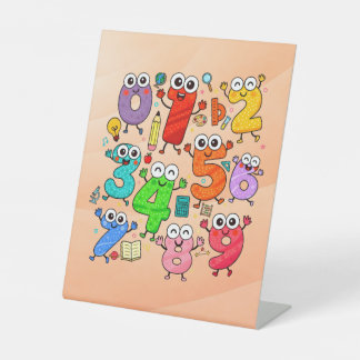 Number Day Colourful Maths Pedestal Sign for Schoo Sockelschild