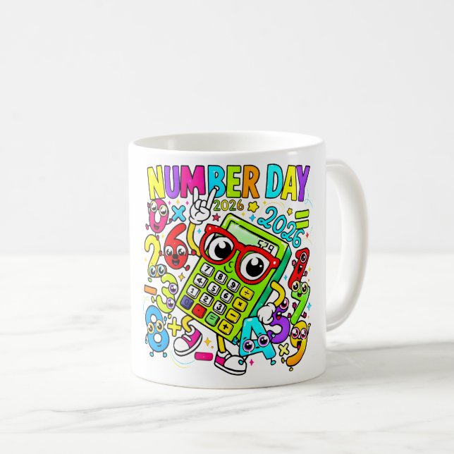 Number Day Maths Mug | Colourful Numbers (Devant droit)