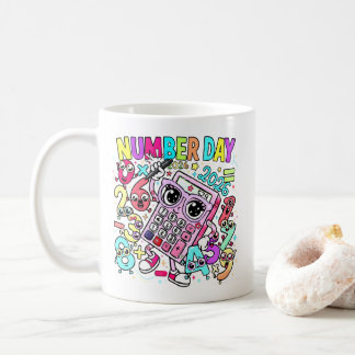 Number Day Maths Mug | Cute Calculator Design Kaffeetasse