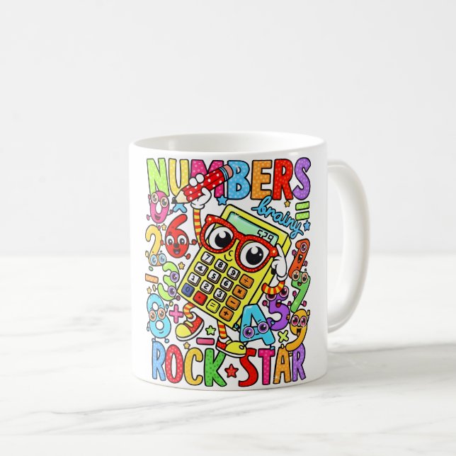 Number Day Maths Mug | Numbers Rock Star (Devant droit)