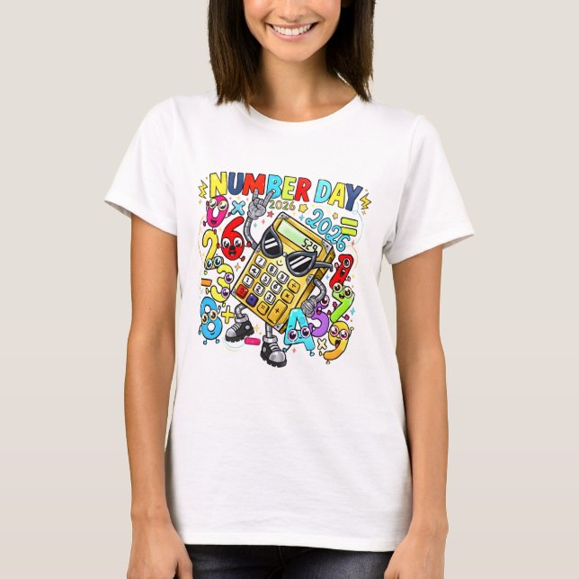 Number Day Maths Tools T Shirt for Teachers (Vorderseite)