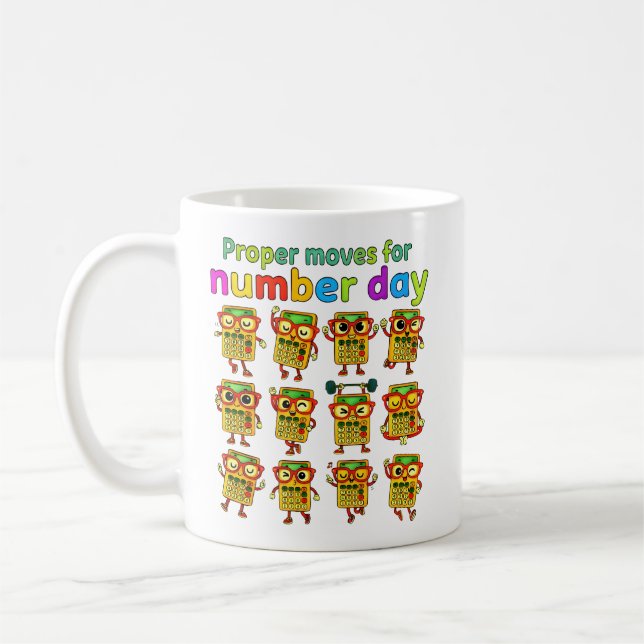 Number Day Proper Moves Funny Maths Mug Kaffeetasse (Links)