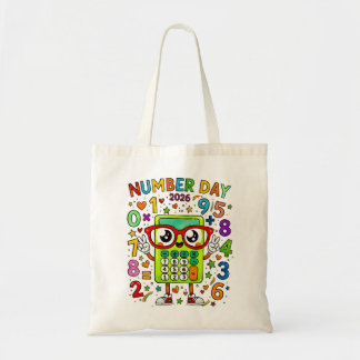 Number Day Tote Bag | Colourful Maths Numbers Tragetasche