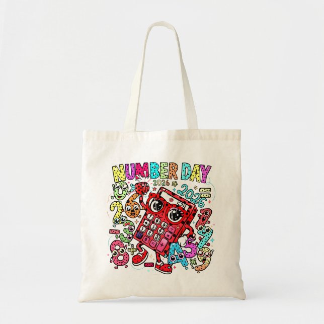 Number Day Tote Bag | Fun Maths Numbers Tragetasche (Vorne)