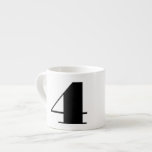 Number Espresso Coffee Tasse<br><div class="desc">Nummer 4. Erstellen Sie ein Set nummerierter Espresso-Tasse für eine Vintage,  moderne Einrichtung für Ihre Küche. Stack sie oder reihe sie auf ein Regal,  oder kleide deine Kaffee-Bar beim Zuhause oder Business an.</div>
