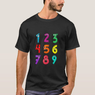 Number Learning Computer Anzug matc day Math O T-Shirt