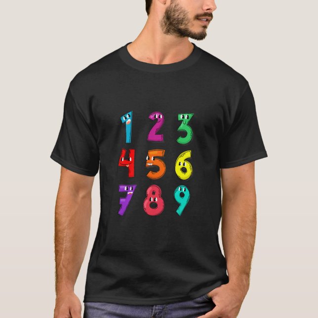 Number Learning Computer Anzug matc day Math O T-Shirt (Vorderseite)