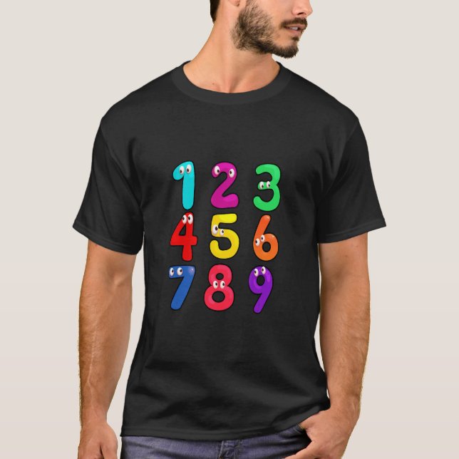 Number Learning Computer Anzug matc day Math O T-Shirt (Vorderseite)