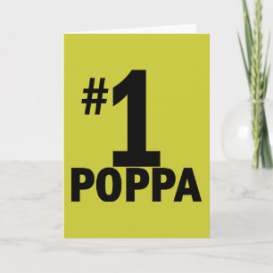 Number One Poppa Products Karte