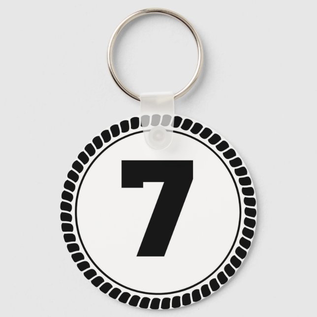 Number Seven Circle Schlüsselanhänger (Vorderseite)