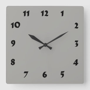 Numberbare Pastelklee, graue Uhr