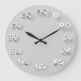 Numbere Dice Novelty Clock Große Wanduhr