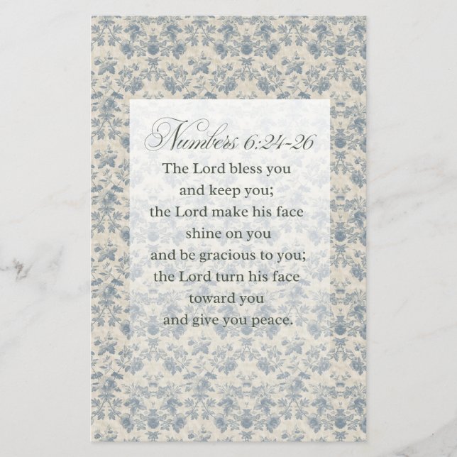 Numbers 6:24-26 Bibelvers-Kunst Flyer (Vorne)