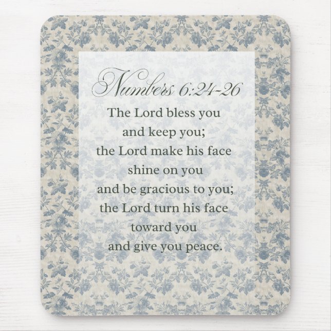 Numbers 6:24-26 Bibelvers-Kunst Mousepad (Vorne)