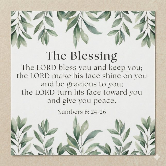 Numbers 6:24-26 The Lord Bless You and Keep You Aufkleber (Von Creator hochgeladen)