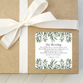 Numbers 6:24-26 The Lord Bless You and Keep You Quadratischer Aufkleber