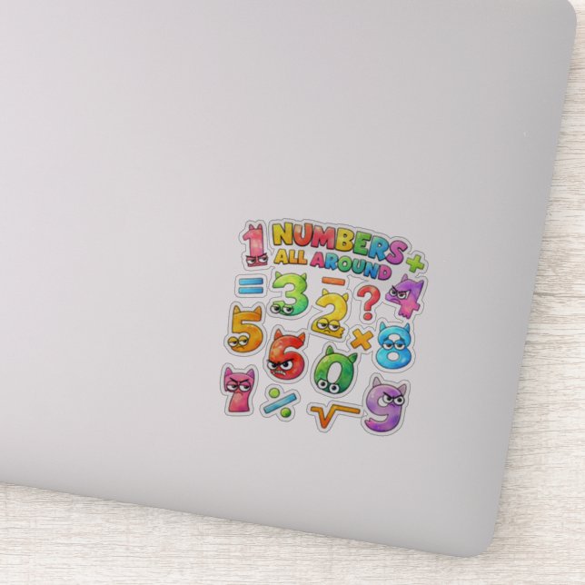 Numbers All Around Maths Sticker for Kids UK (Détail)