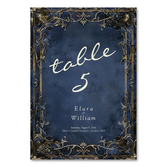 Numenorean Royal Wedding Tischnummer (Vorderseite)