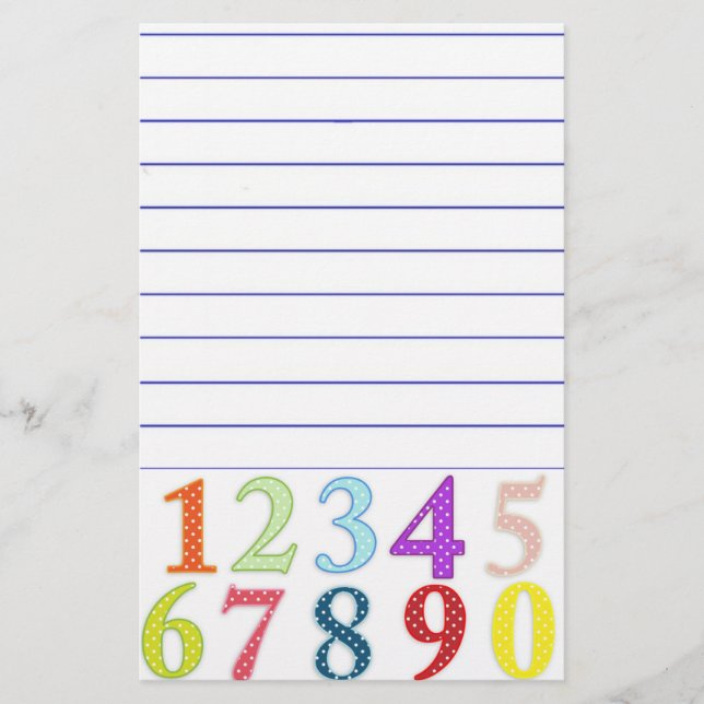 Numerals Stationery Briefpapier (Vorderseite)