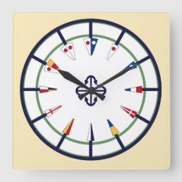 Numerische Pennant-Fahne-Uhr Quadratische Wanduhr