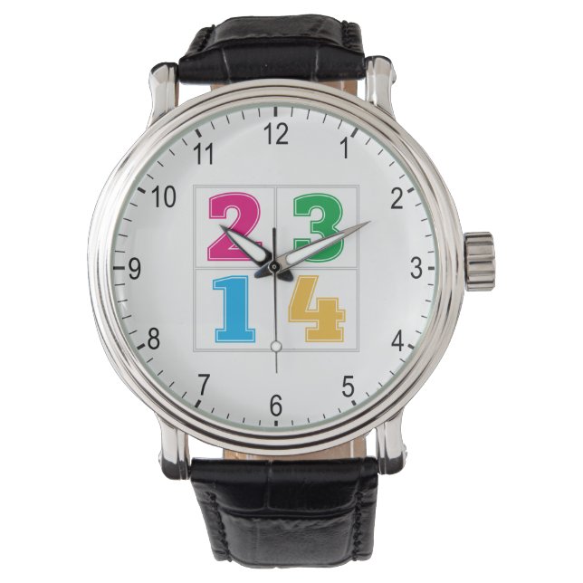 Numerische Reihe 1234 Armbanduhr (Vorderseite)