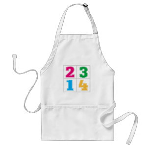 Numerische Reihe 1234 Schürze