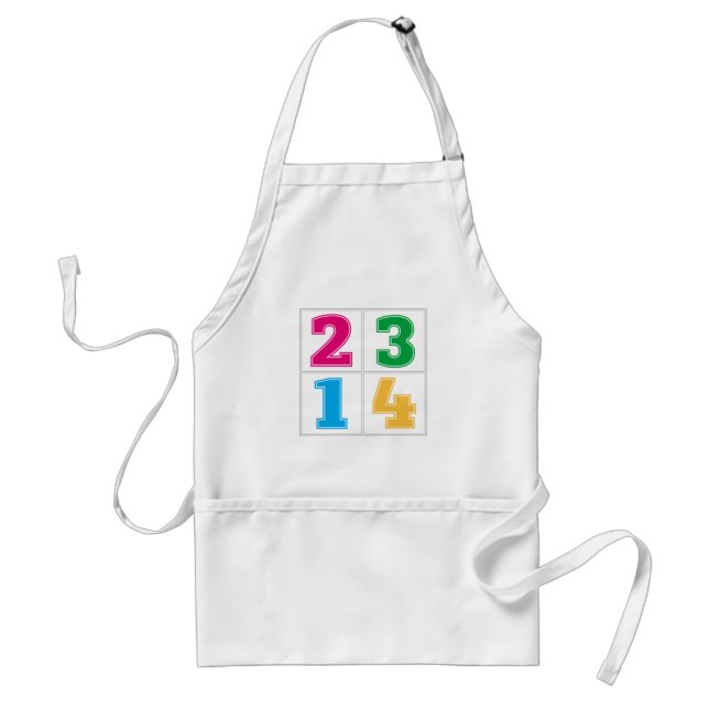 Numerische Reihe 1234 Schürze (Vorne)