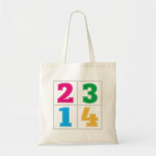 Numerische Reihe 1234 Tragetasche