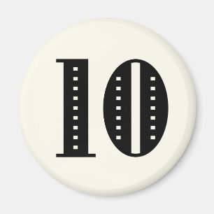 Numéro 10 Magnet rond