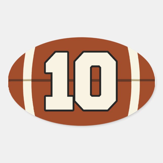 Numéro 10 Sticker de football (Devant)